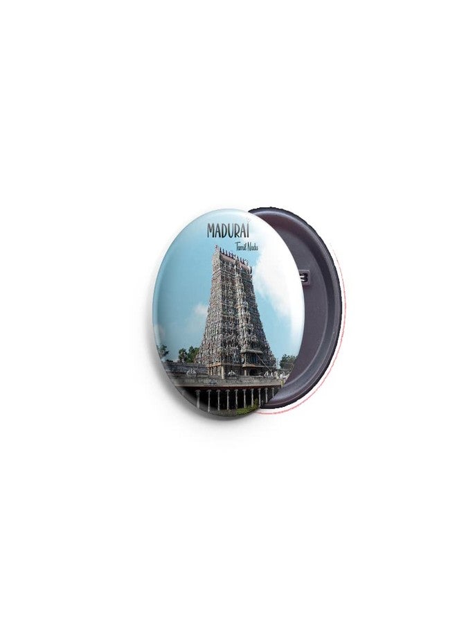 AVI 58mm Regular Size Metal Fridge Magnet Multicolor Madurai Tamil Nadu India Travel Souvenir Design MR8002467 - Image 1